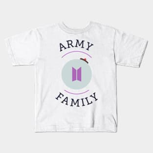 BTS ARMY family logo Kids T-Shirt